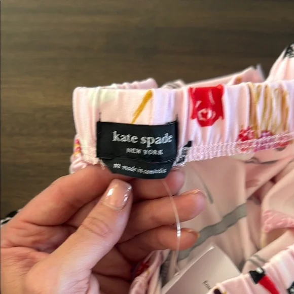 Kate Spade Pink Floral Print Pajama Set - Picture 4 of 4